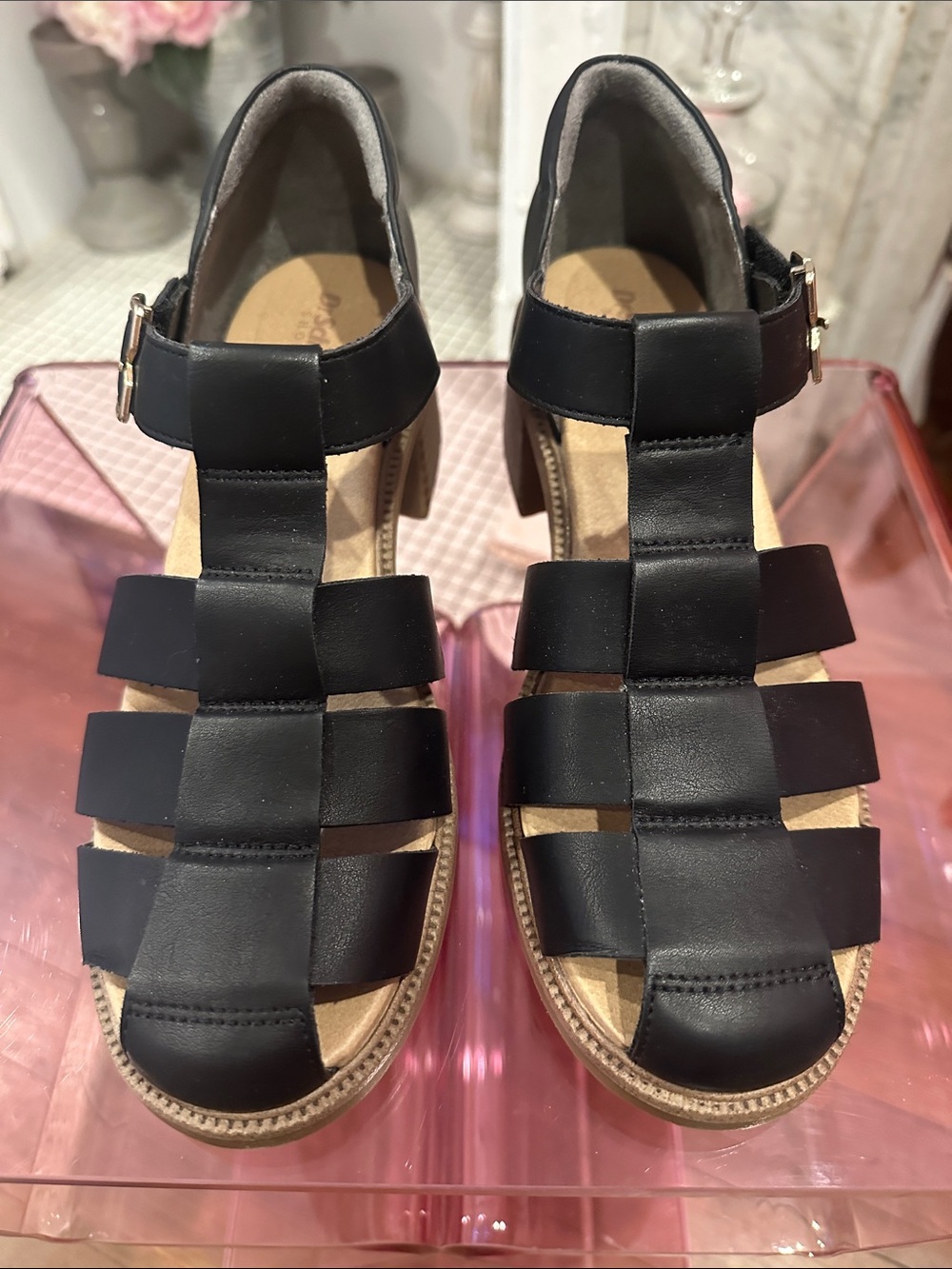 Dr. Scholl's Black Strappy Gladiator Sandals